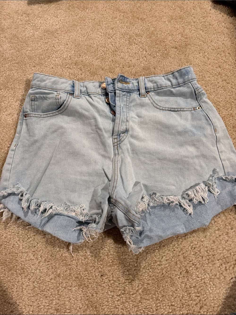 Wild fable High-Rise Light Blue Denim Cutoff Shorts
